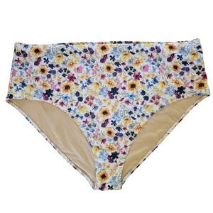 Old Navy Floral Print Swim Bottom High Waist Bikini Bottom Plus Size 4X‎